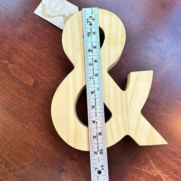NWT Ampersand And Wood Wooden Sign Wall Hanging Picture - Picture 4 of 6